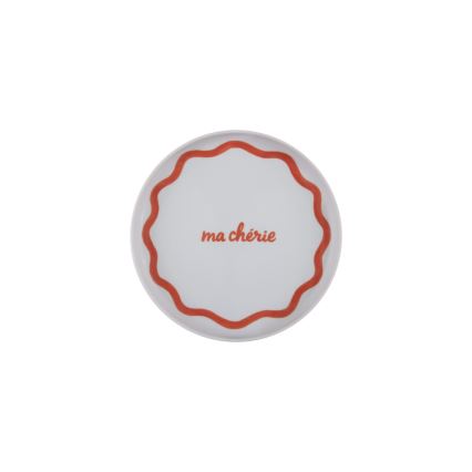 Комплект за хранене 12 части червено/синьо/бяло/порцелан