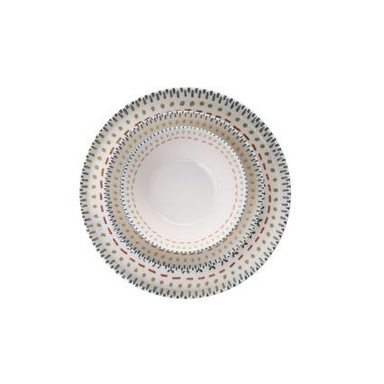 Комплект за хранене 12 части пъстроцветен/порцелан