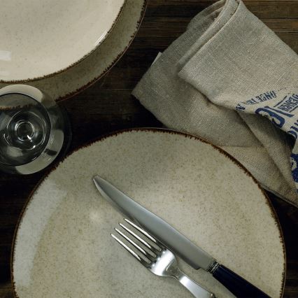 Комплект за хранене 18 части бежов/порцелан