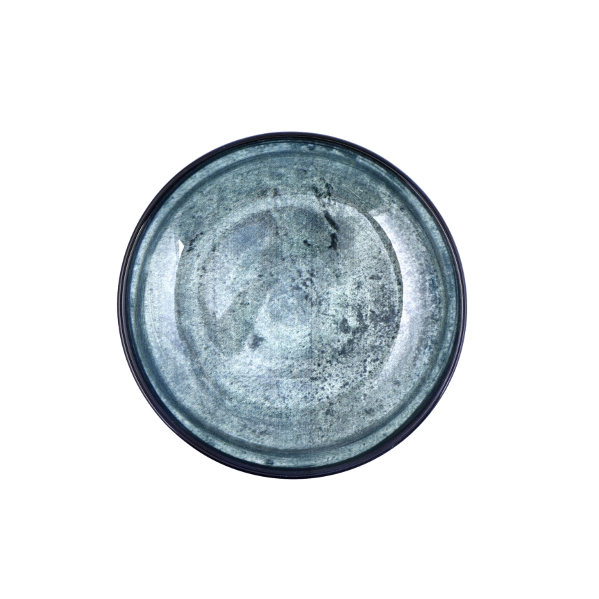 Комплект за хранене, 18 части, син порцелан