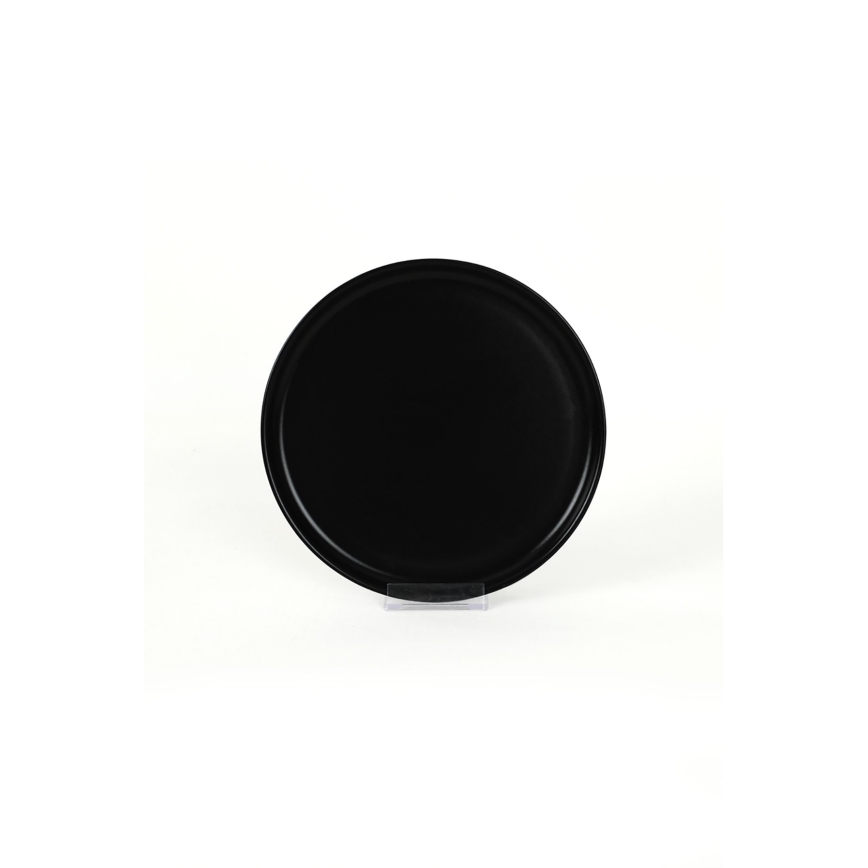 Комплект за хранене, 18 части, черен/керамика