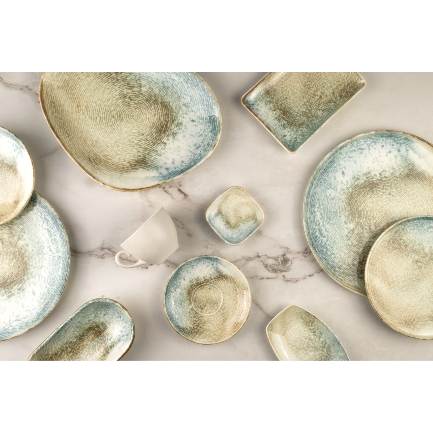 Комплект за хранене 18 части пъстър/порцелан