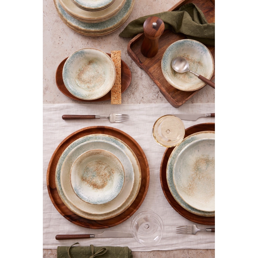 Комплект за хранене 18 части пъстър/порцелан