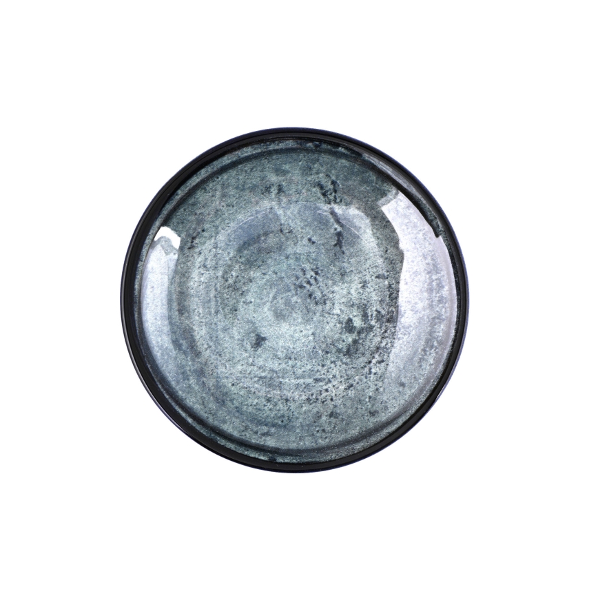 Комплект за хранене, 18 части, син порцелан