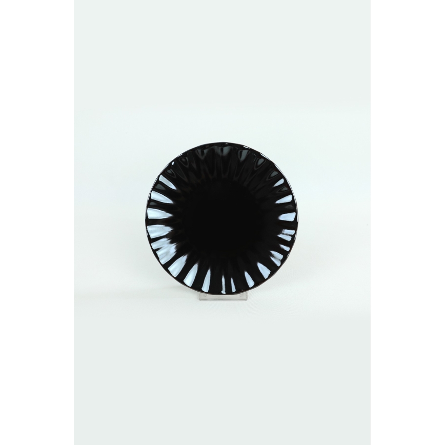 Комплект за хранене 24 бр. черен/каменина