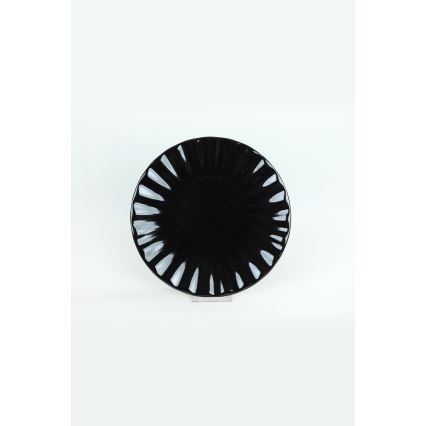 Комплект за хранене 24 бр. черен/каменина