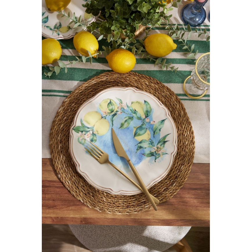 Комплект за хранене 24 бр. пъстроцветен/порцелан