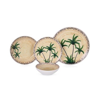 Комплект за хранене 24 бр. пъстроцветен/керамика