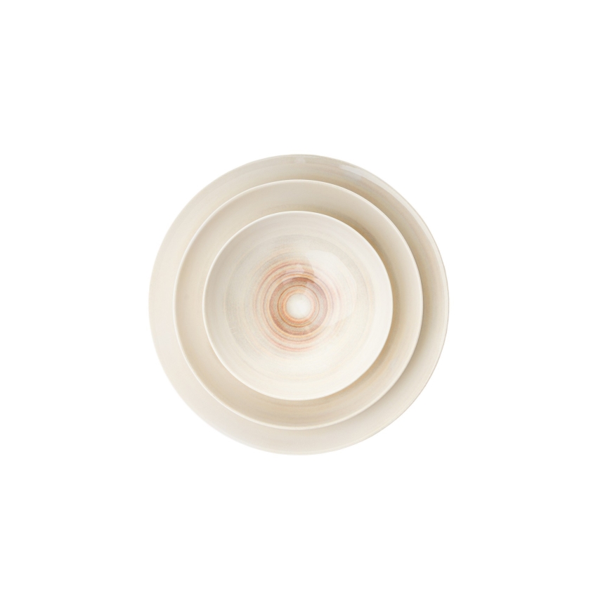 Комплект за хранене 24 части бежов/порцелан