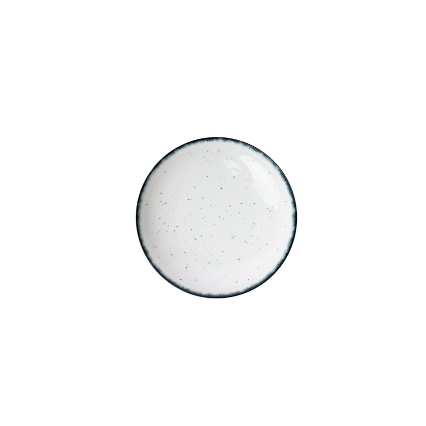 Комплект за хранене 24 части бял/черен/порцелан