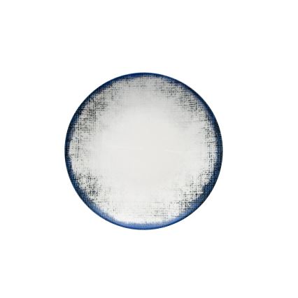 Комплект за хранене 24 части бял/син/порцелан