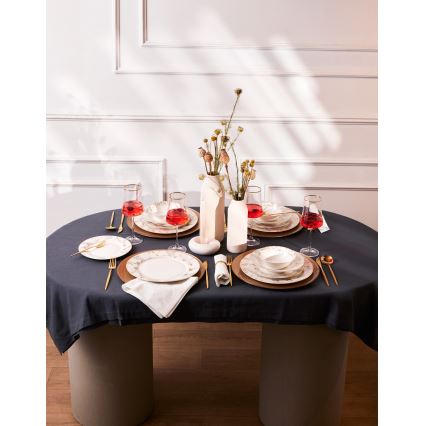 Комплект за хранене 24 части бял/сив/порцелан