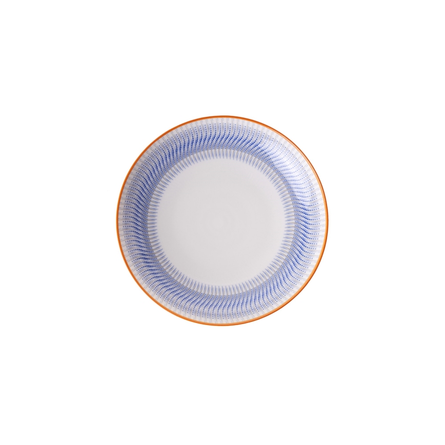 Комплект за хранене 24 части син/оранжев/порцелан