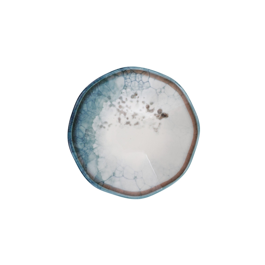 Комплект за хранене, 24 части, син порцелан