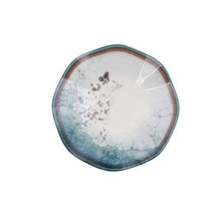 Комплект за хранене, 24 части, син порцелан