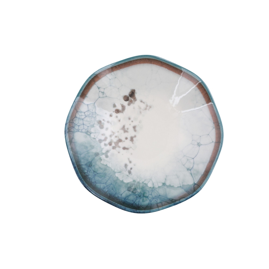 Комплект за хранене, 24 части, син порцелан