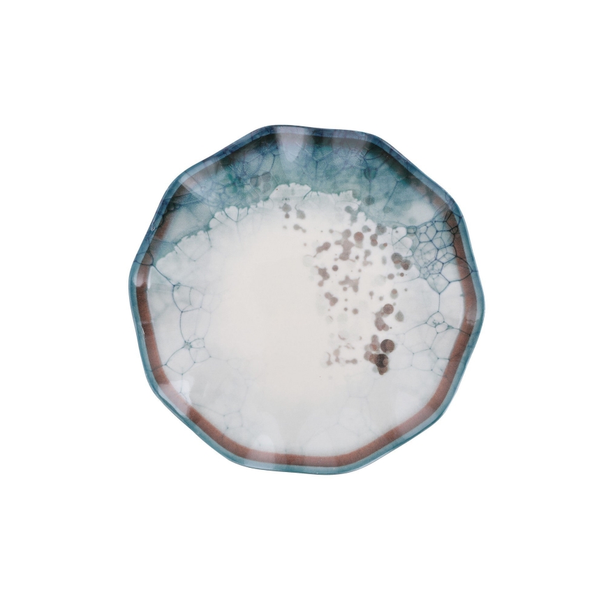 Комплект за хранене, 24 части, син порцелан