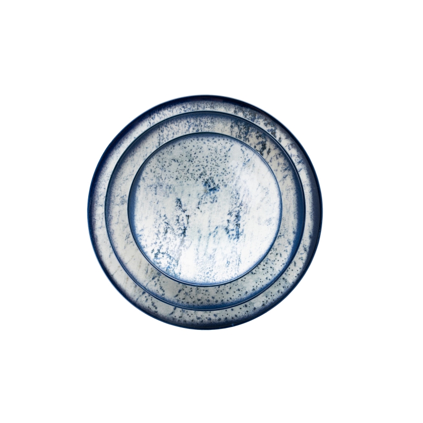 Комплект за хранене 24 части син/порцелан