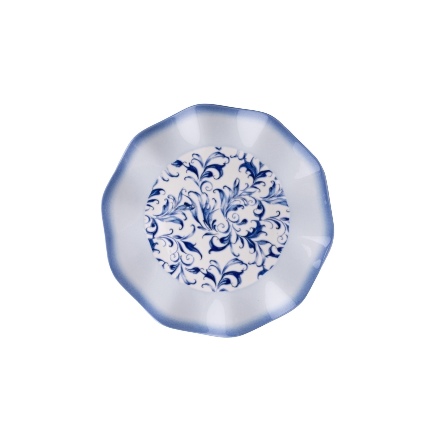 Комплект за хранене, 24 части, син порцелан