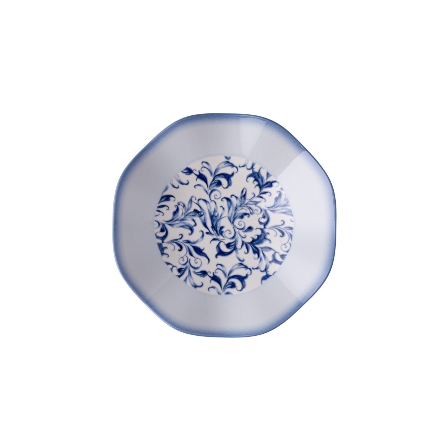 Комплект за хранене, 24 части, син порцелан