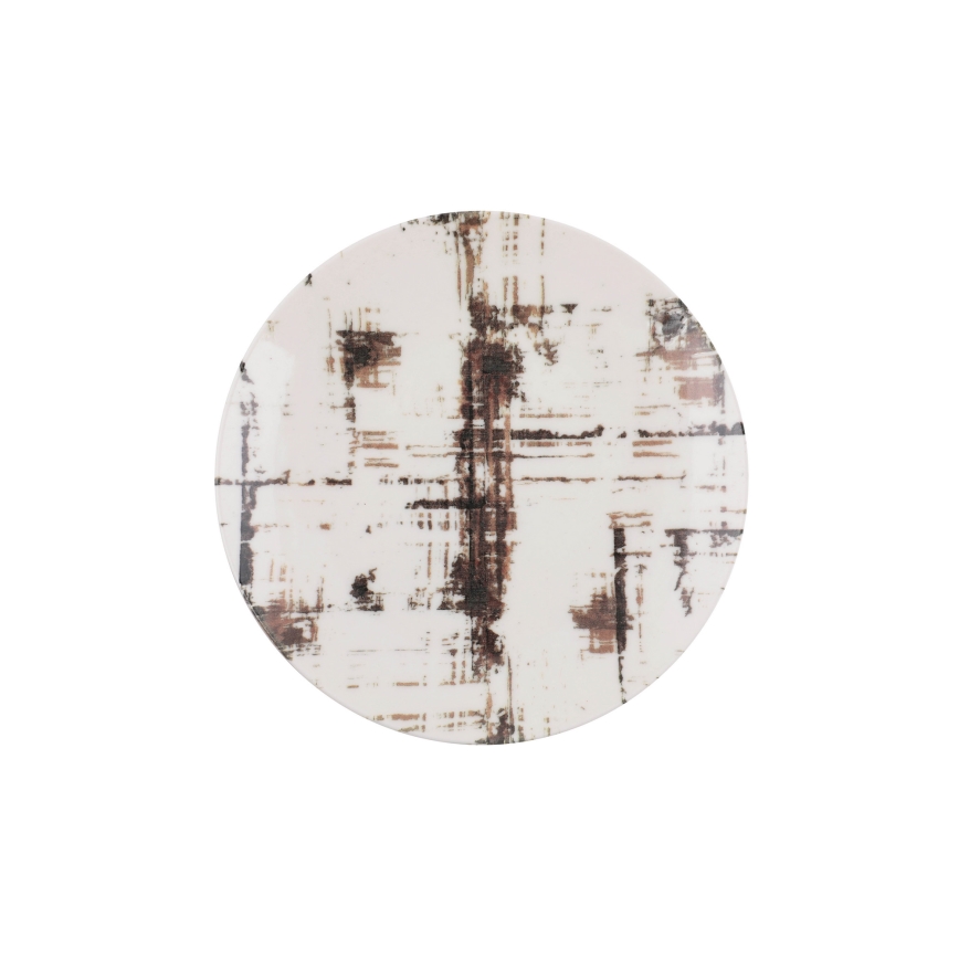 Комплект за хранене 24 части кафяв/бял/порцелан