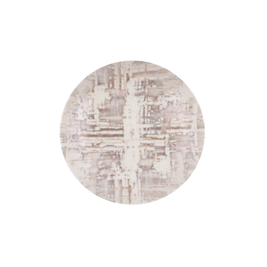 Комплект за хранене 24 части кафяв/бял/порцелан