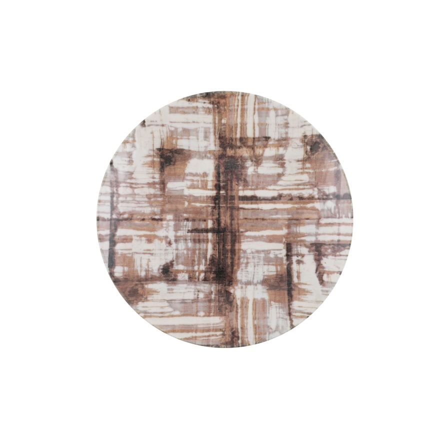 Комплект за хранене 24 части кафяв/бял/порцелан