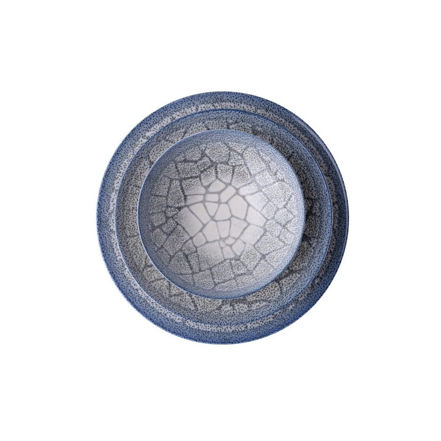 Комплект за хранене 24 части — син порцелан