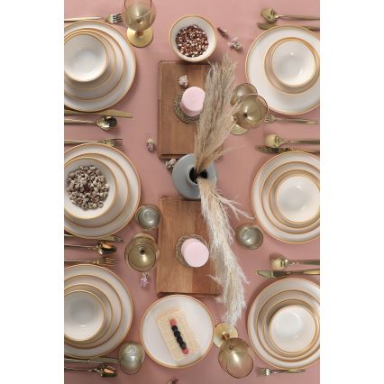 Комплект за хранене, 24 части, бежов/керамика