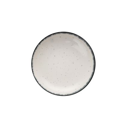 Комплект за хранене 24 части, бял/черен, порцелан