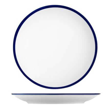 Комплект за хранене 24 части бял/син/порцелан