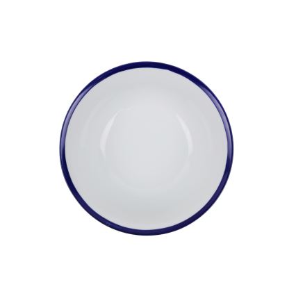 Комплект за хранене 24 части бял/син/порцелан