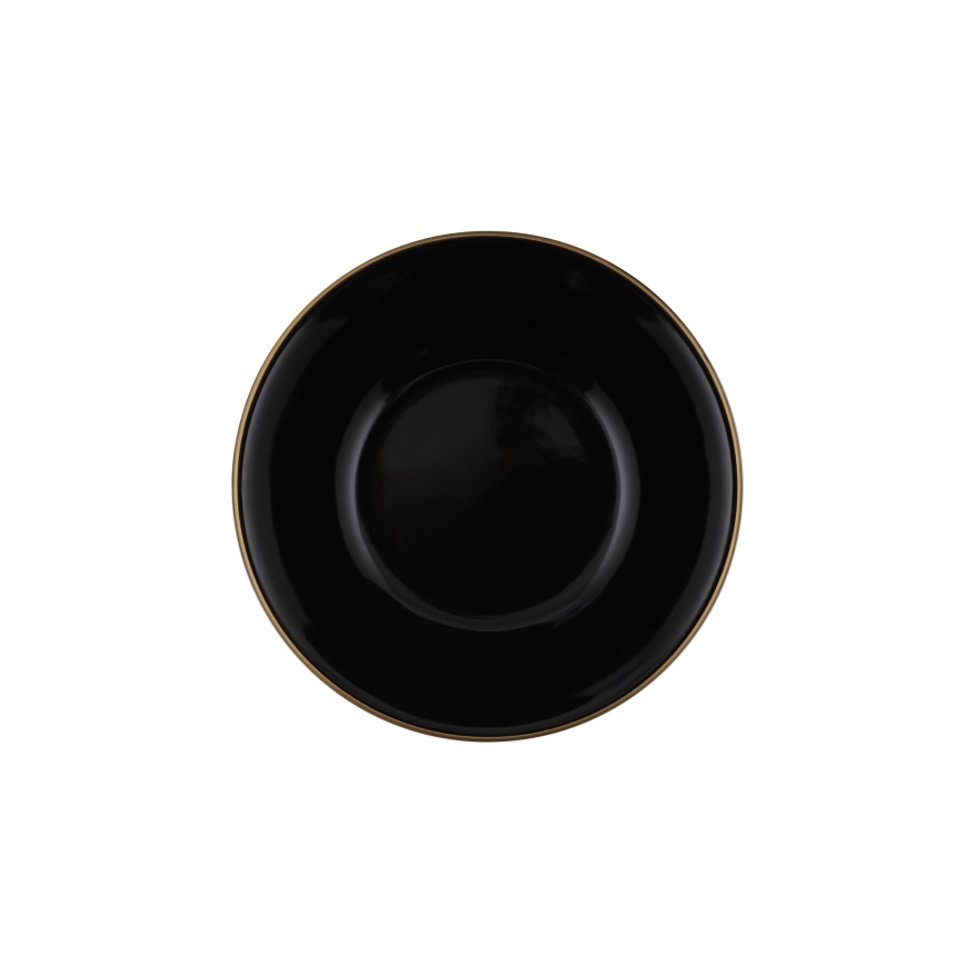 Комплект за хранене, 24 части, черно/златно/каменина