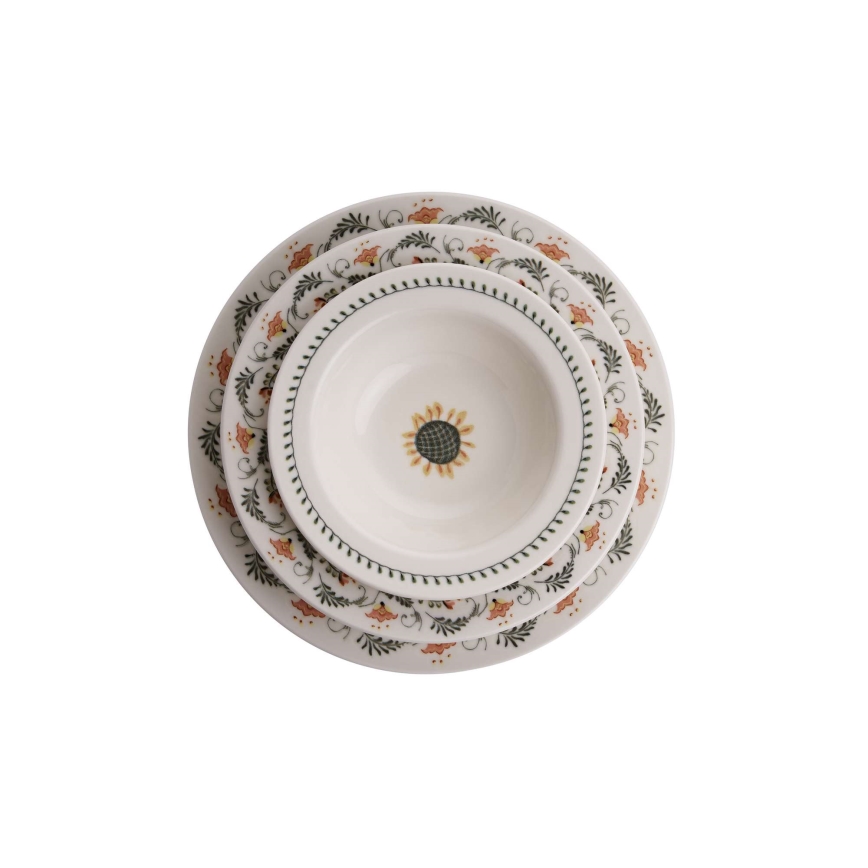 Комплект за хранене 24 части многоцветен/порцелан