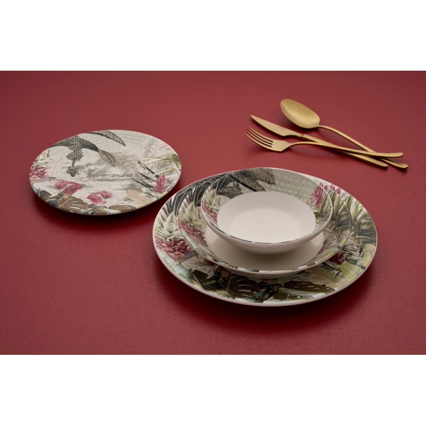 Комплект за хранене 24 части, многоцветен/керамичен