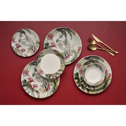 Комплект за хранене 24 части, многоцветен/керамичен