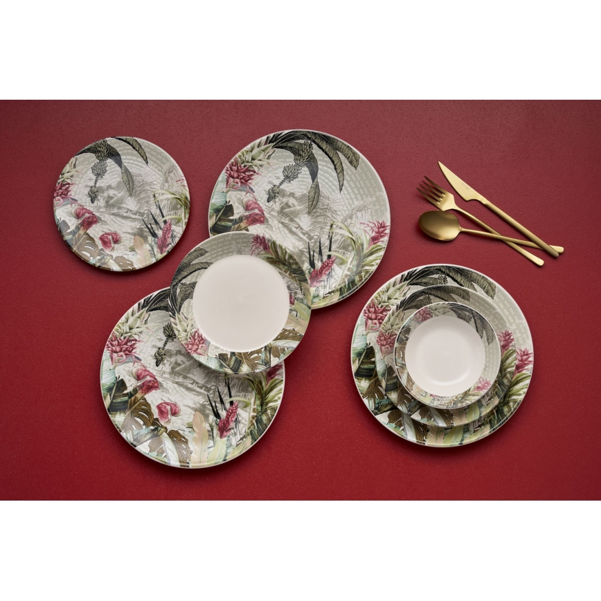 Комплект за хранене 24 части, многоцветен/керамичен