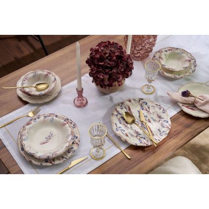 Комплект за хранене 24 части, пъстроцветен/порцелан