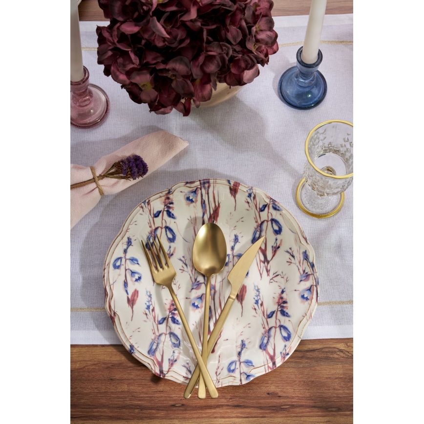 Комплект за хранене 24 части, пъстроцветен/порцелан