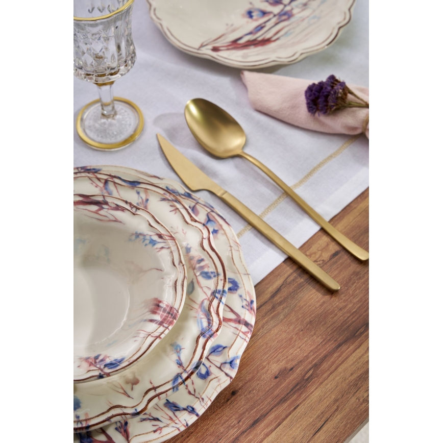 Комплект за хранене 24 части, пъстроцветен/порцелан