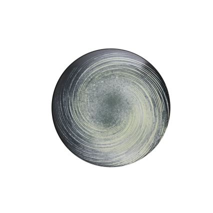 Комплект за хранене 24 части, зелен/черен, от порцелан