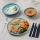 Комплект за хранене 3 части син/порцелан