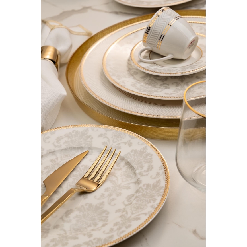 Комплект за хранене 68 части, пъстроцветен / костен порцелан