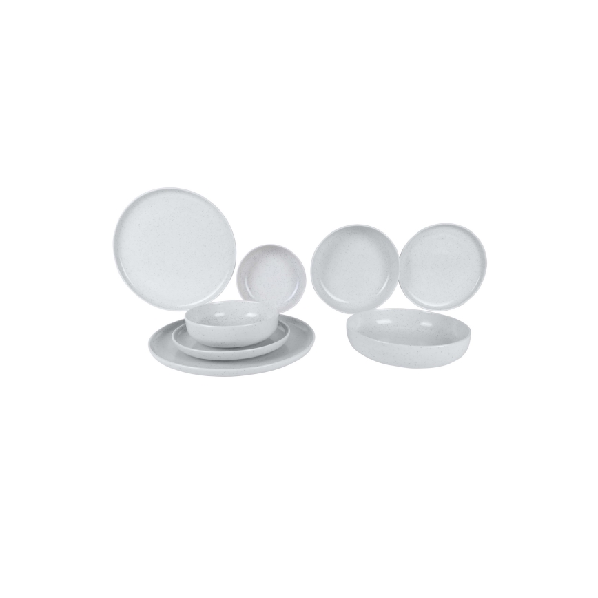 Комплект за хранене 8 части бежов/порцелан