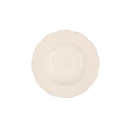 Комплект за хранене 83 части бял/меден/порцелан