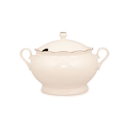 Комплект за хранене 83 части бял/меден/порцелан