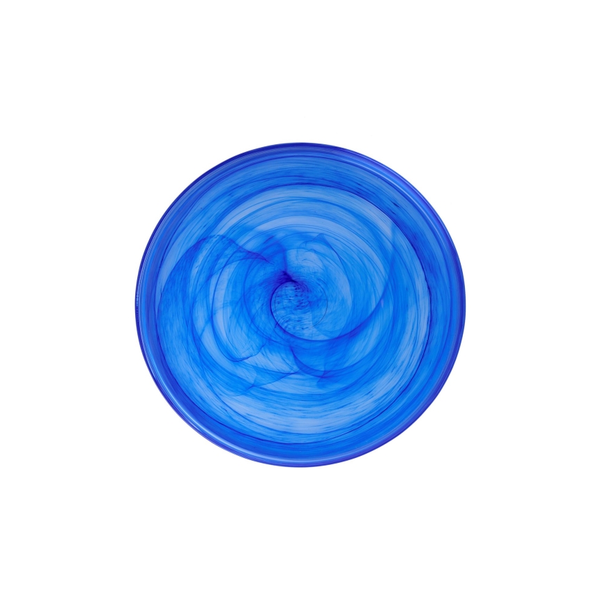 Комплект за хранене от 18 части, син/стъкло