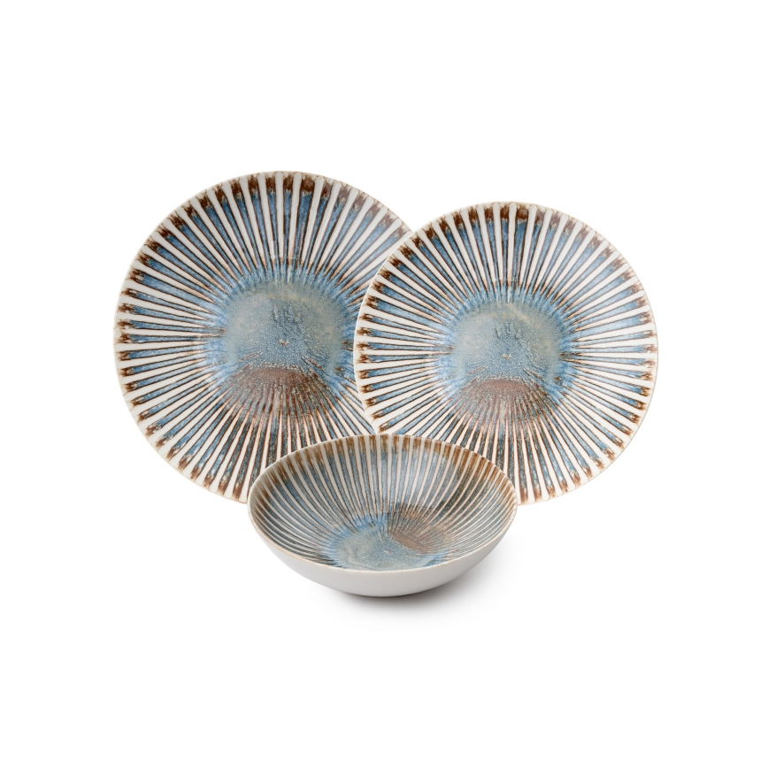 Комплект за хранене от 24 части, пъстър/порцелан