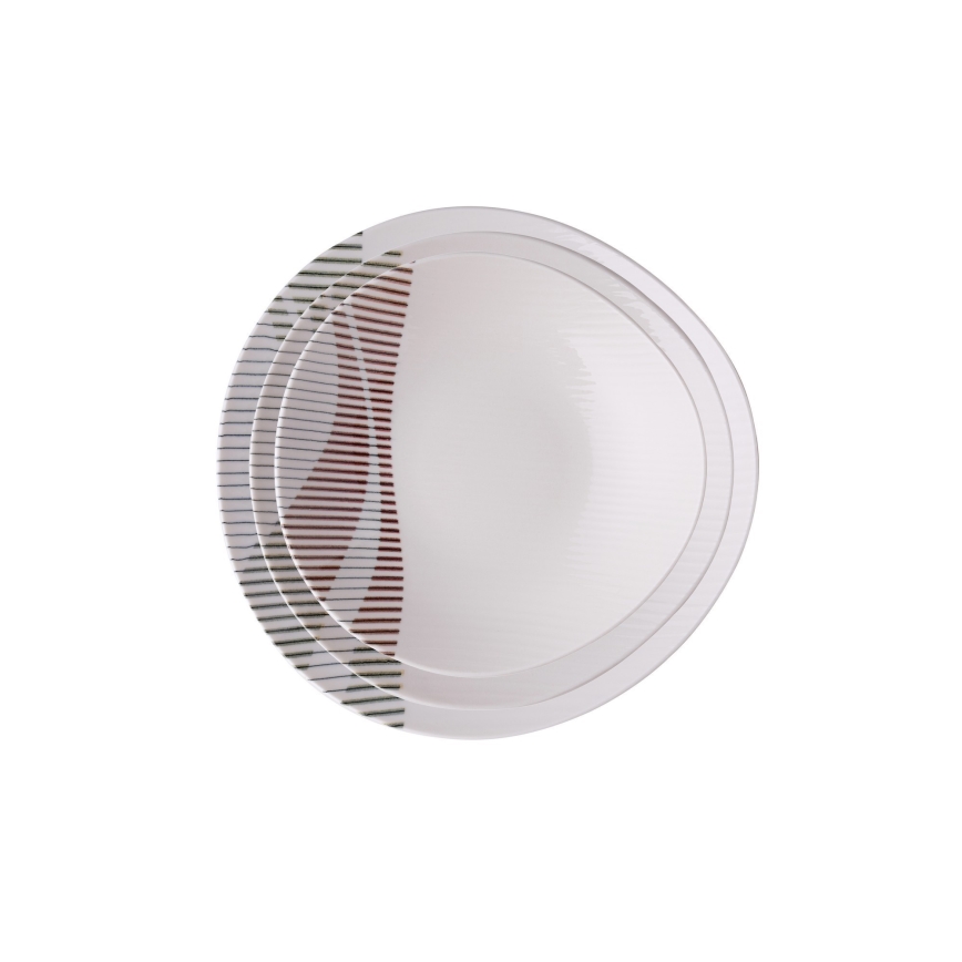 Комплект за хранене от 24 части — пъстроцветен порцелан