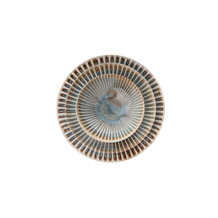 Комплект за хранене от 24 части, пъстър/порцелан